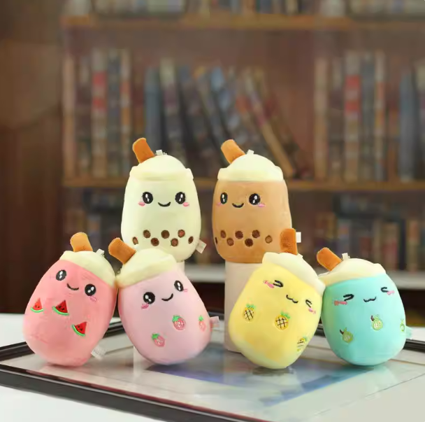 White Boba Cute and Soft Keychain