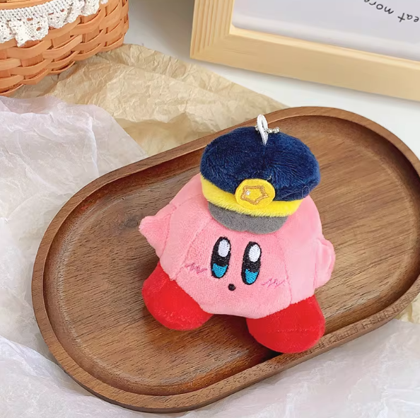 Pink Plush Blue Hat Keychain