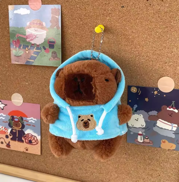 Capybara Blue Sweater Keychain