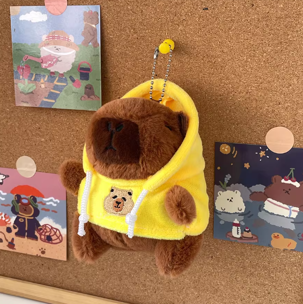 Capybara Yellow Sweater Keychain