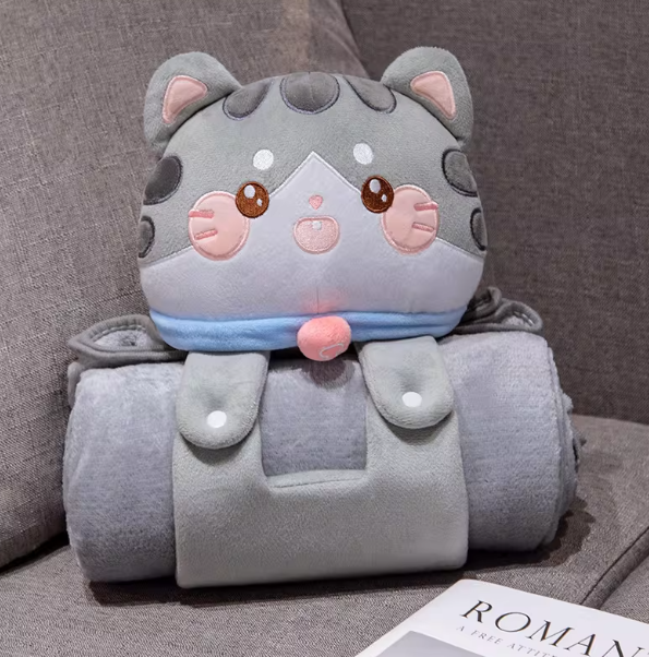 Cat Plushie & Blanket