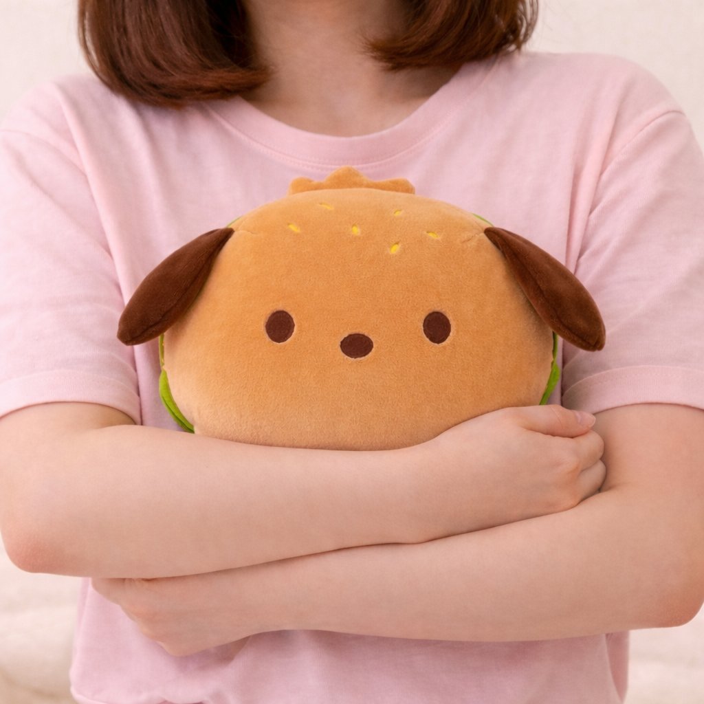 Hamburger Puppy Plush 8 inch