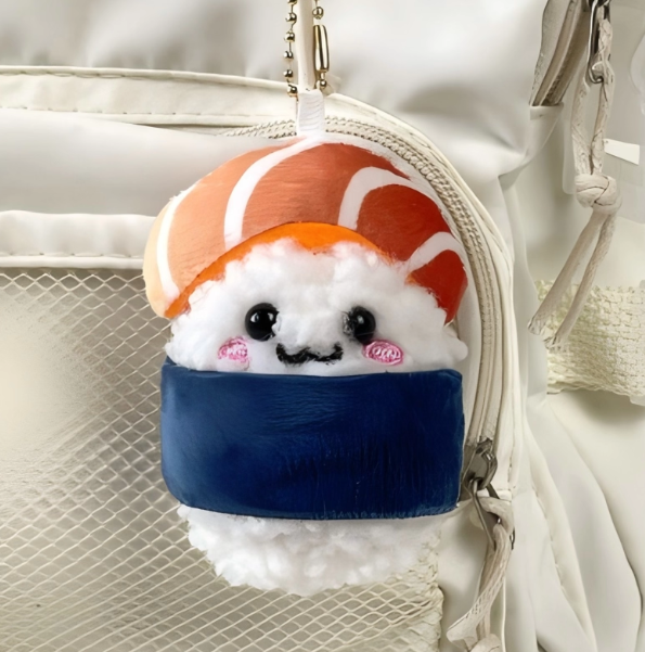 Cute Sushi Plush Keychain - Green