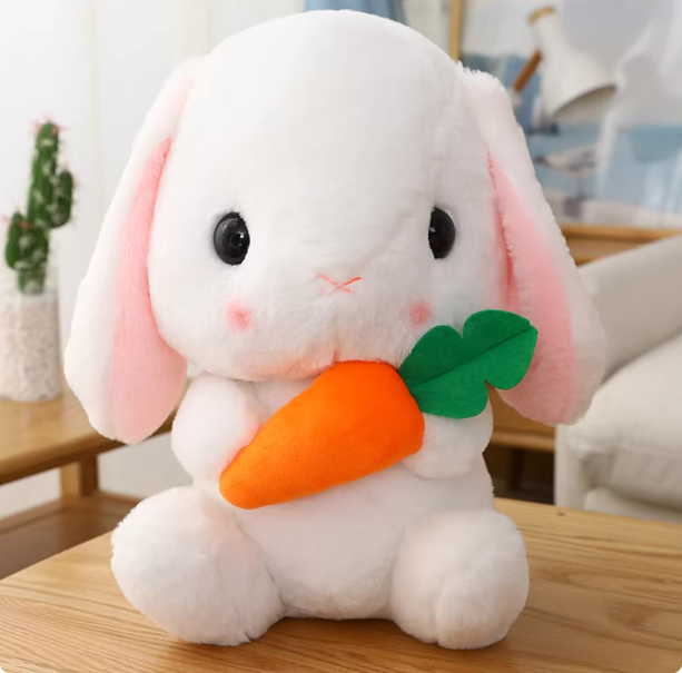 Bunny White Color with Carrot