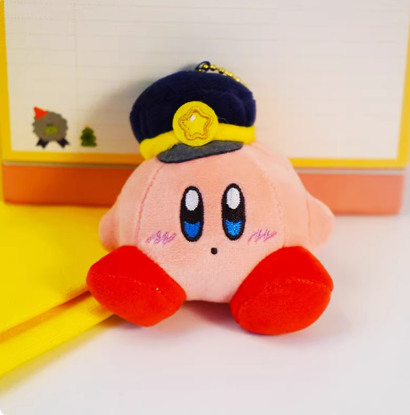 Pink Plush Blue Hat Keychain