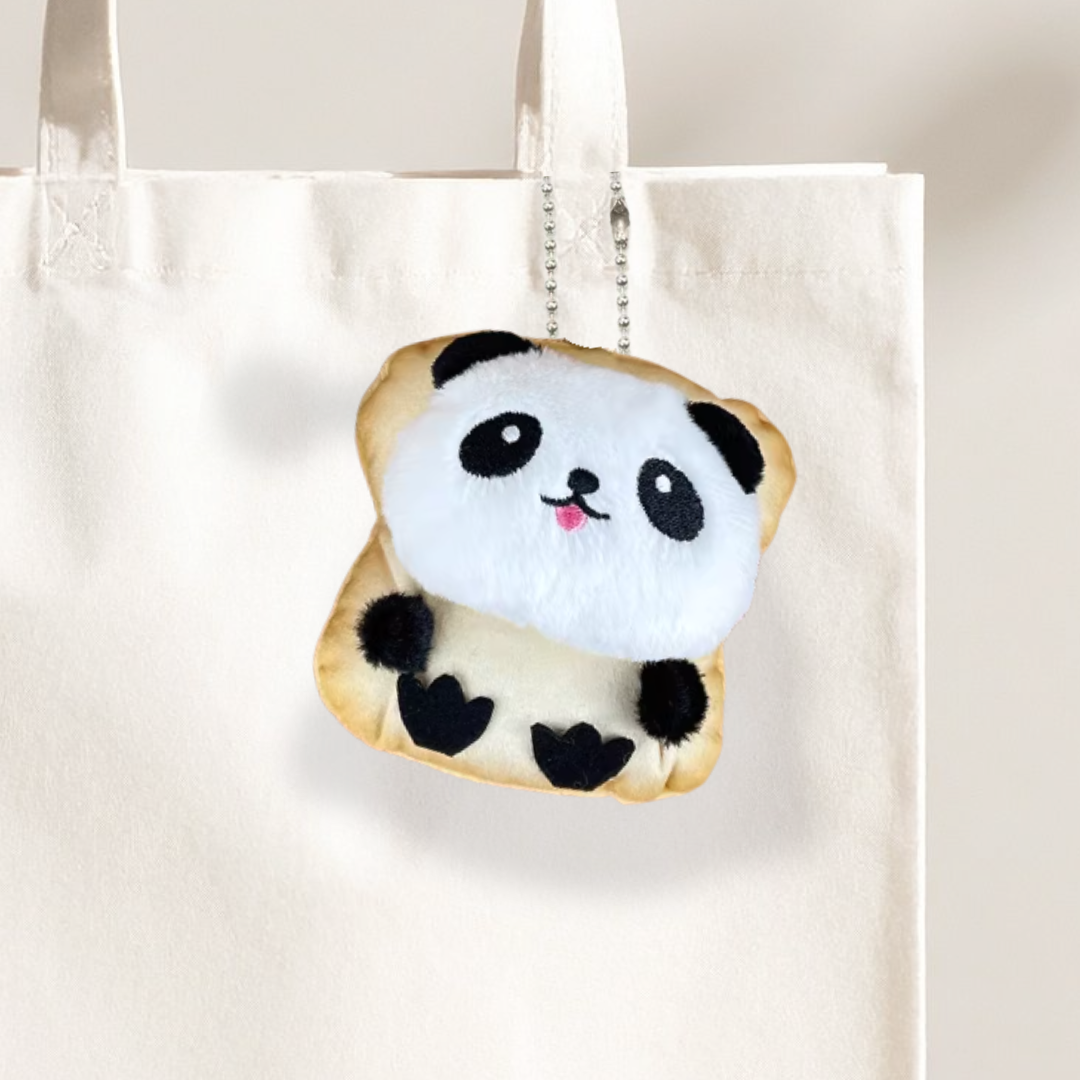 Toast Panda Plush Keychain