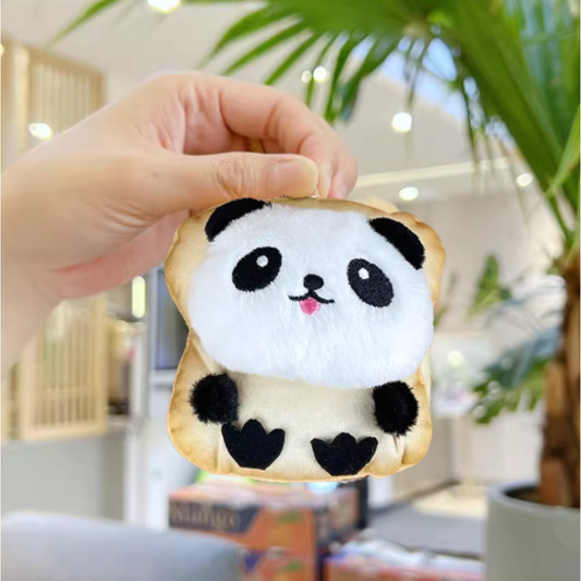 Toast Panda Plush Keychain