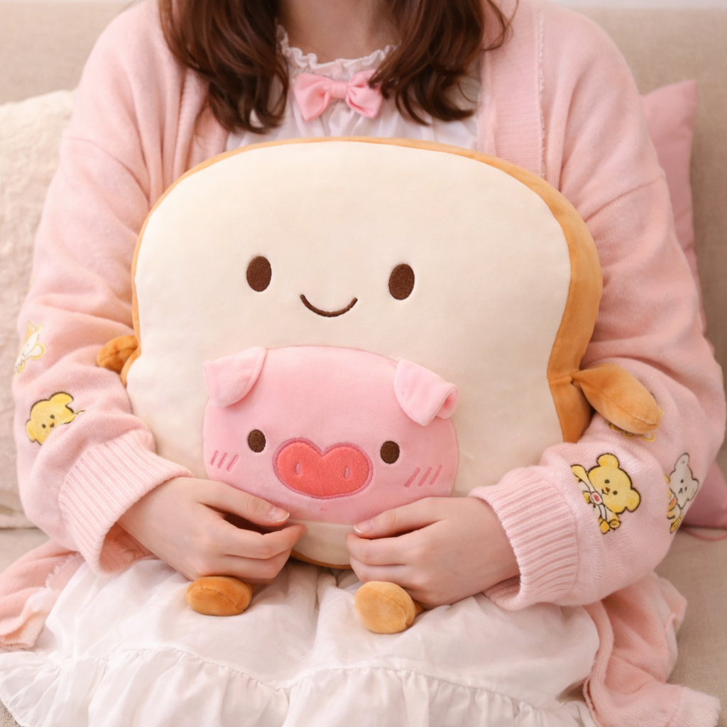 Piggy Toast Plushie 18 inches