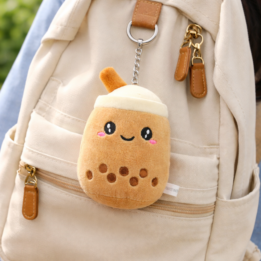 Brown Boba Cute and Soft Keychain