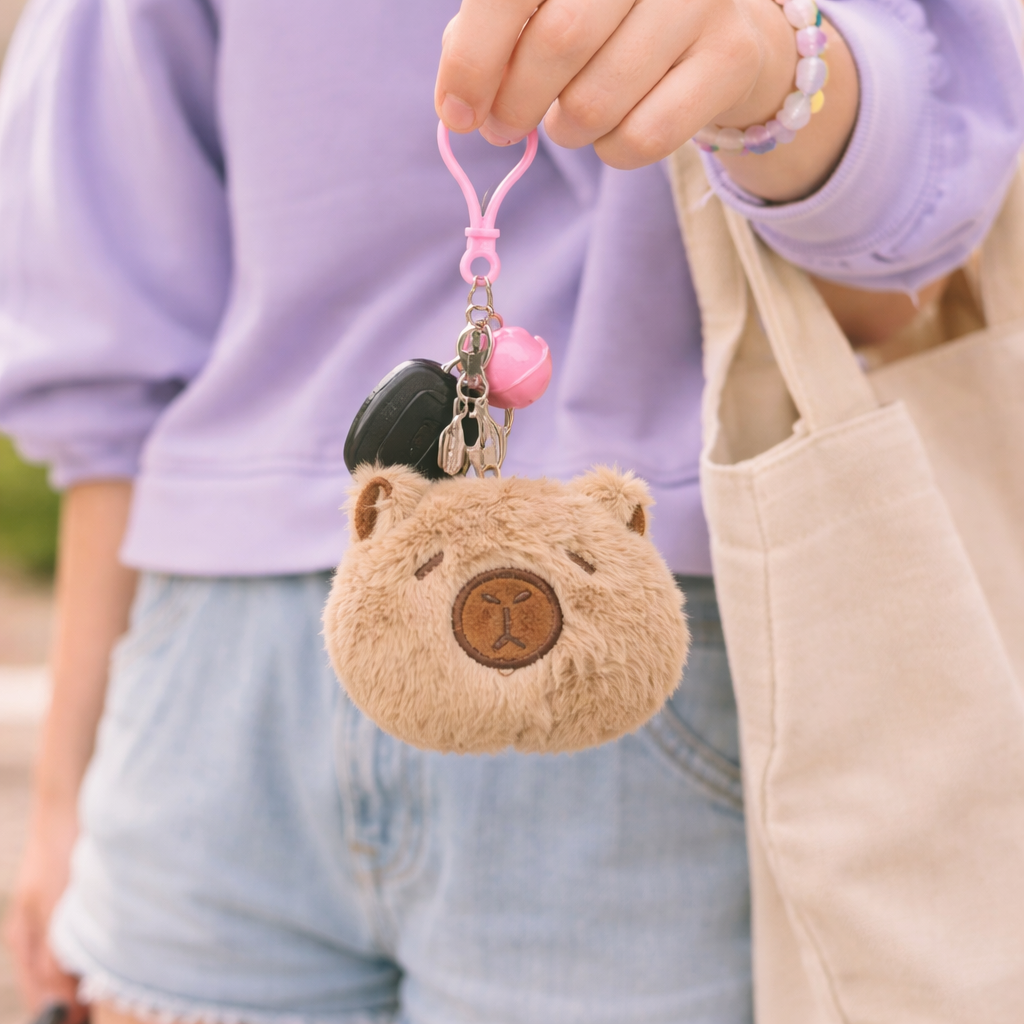 Capybara Bell Keychain