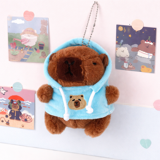 Capybara Blue Sweater Keychain
