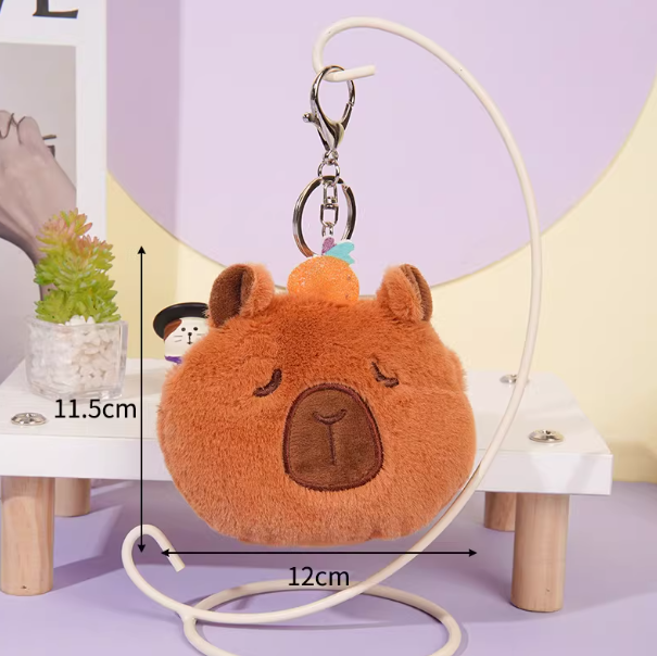 Capybara plush pouch Keychain