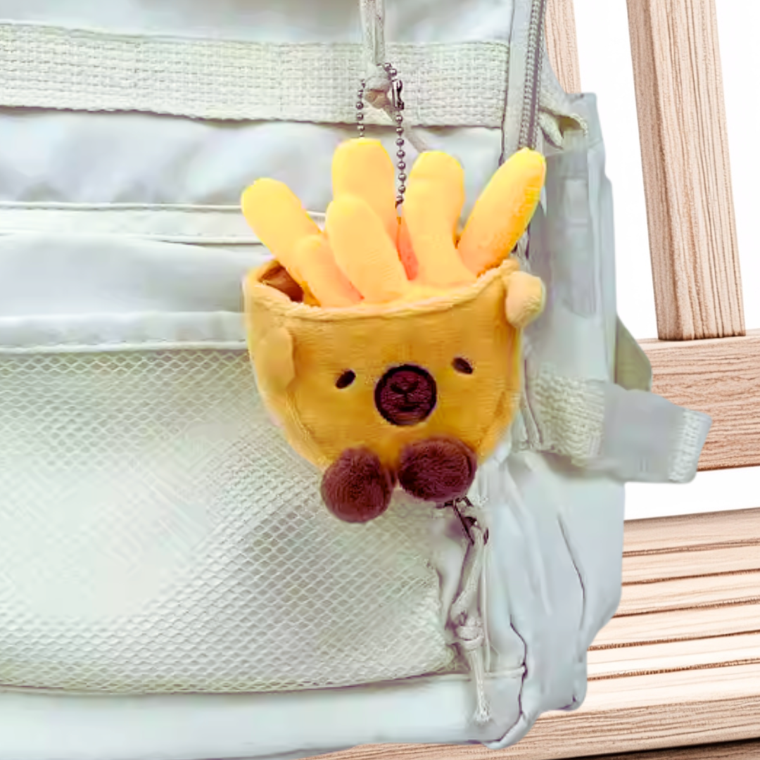 Capybara French Fries Plush keychain