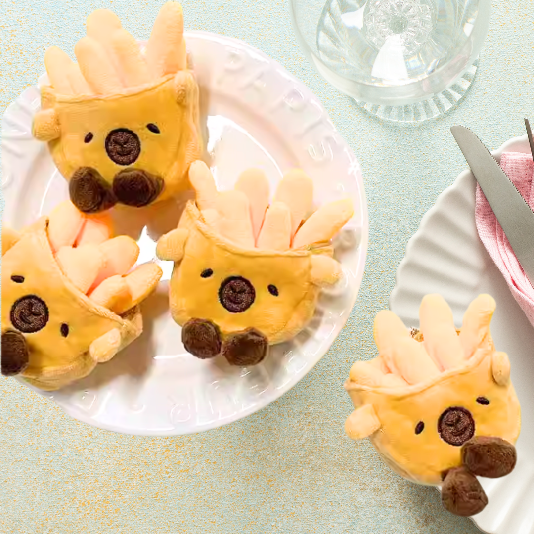 Capybara French Fries Plush keychain