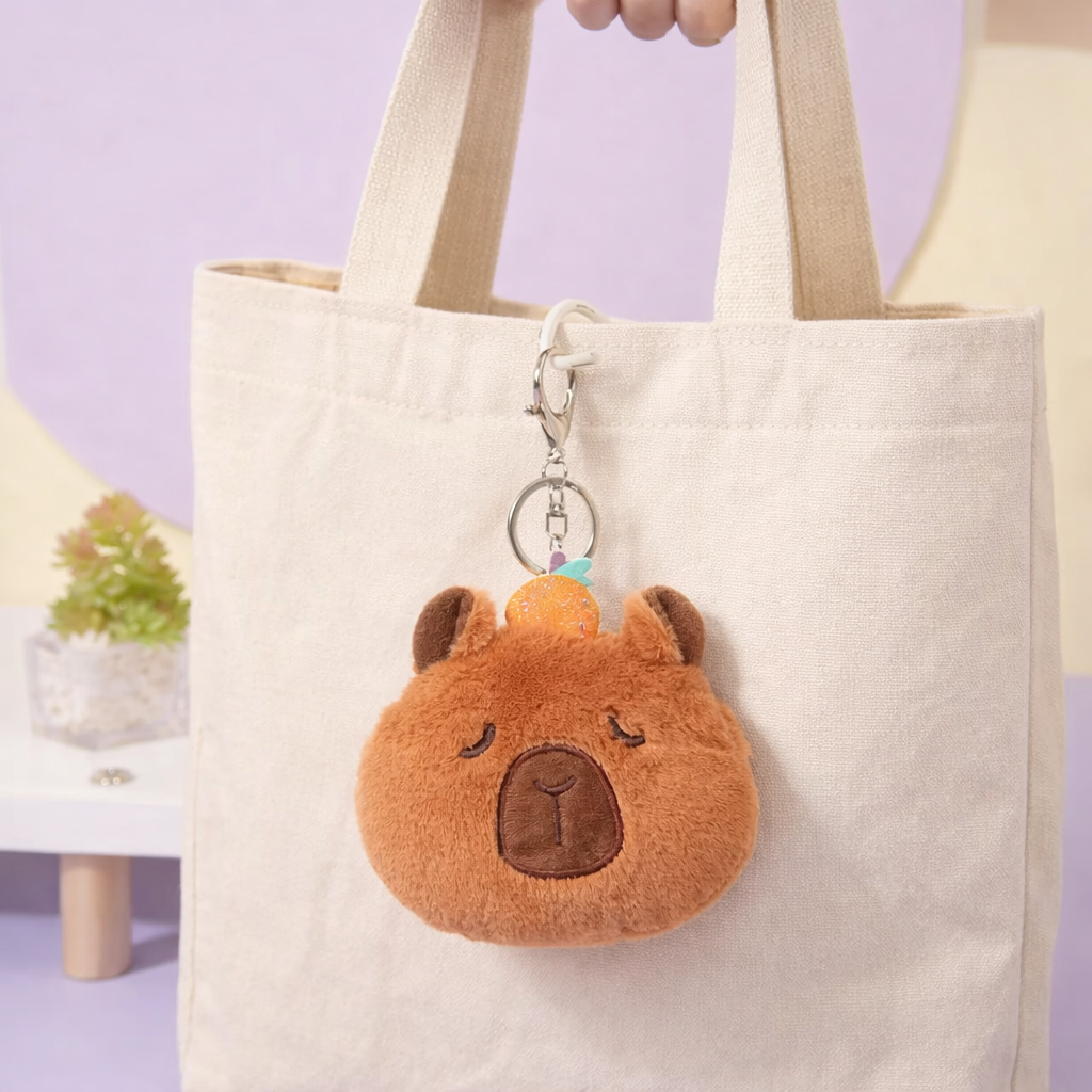 Capybara plush pouch Keychain