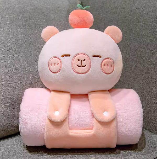 Capybara Blanket Pink Peach