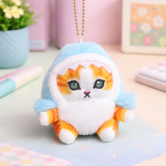 Kitty Shark Plush Keychain