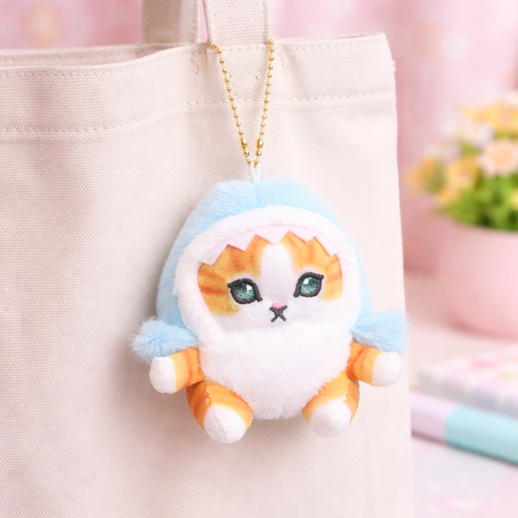 Kitty Shark Plush Keychain