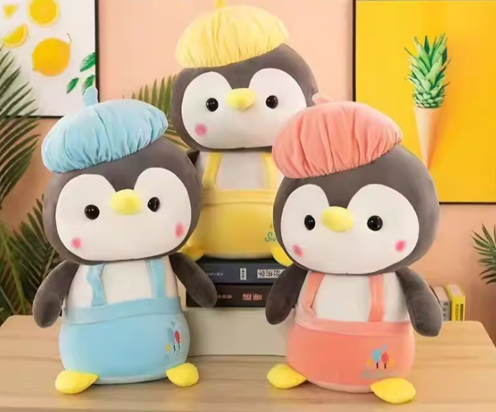 Penguin Plush with Yellow Cap